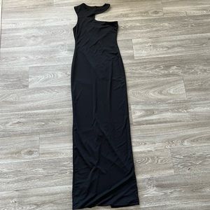 Cut Out Black Formal Long Dress